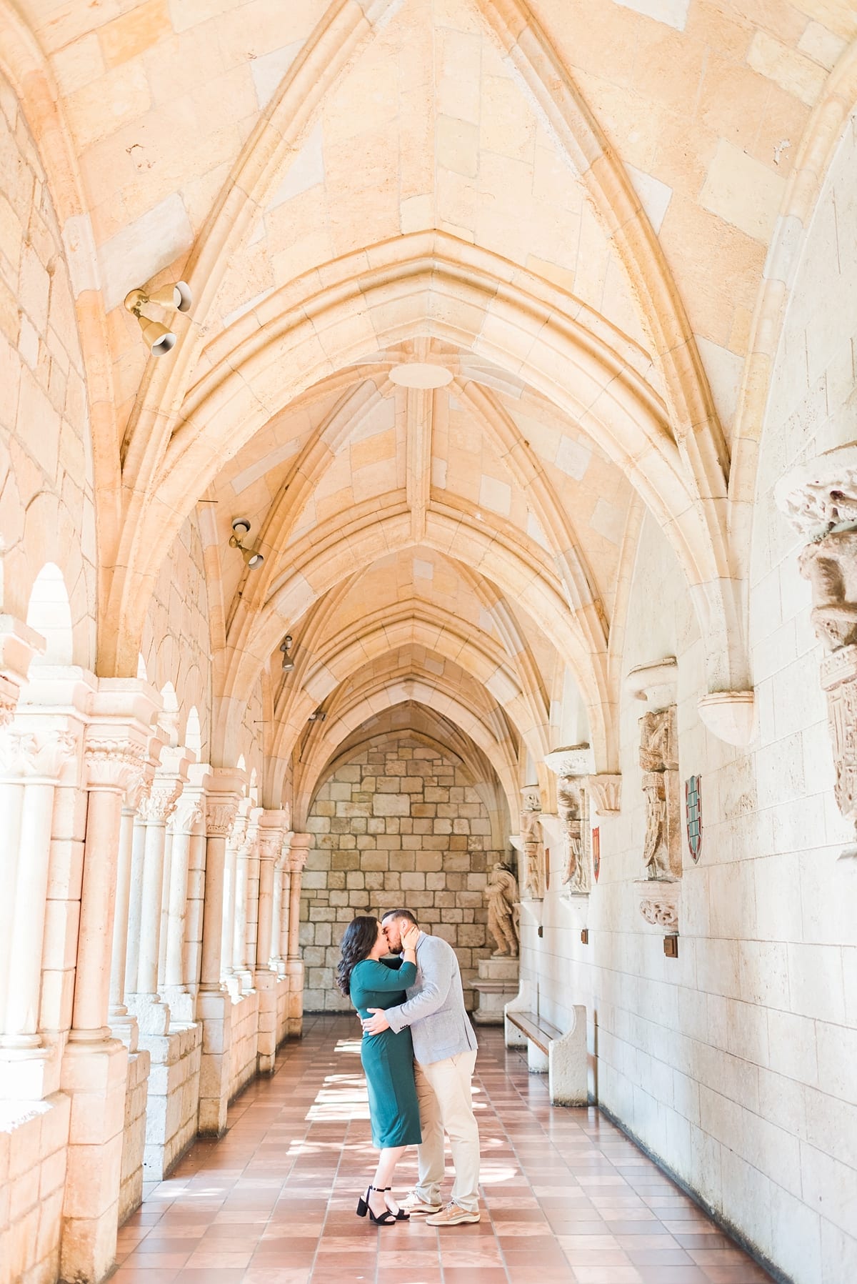 ancient spanish monastery engagement pictures