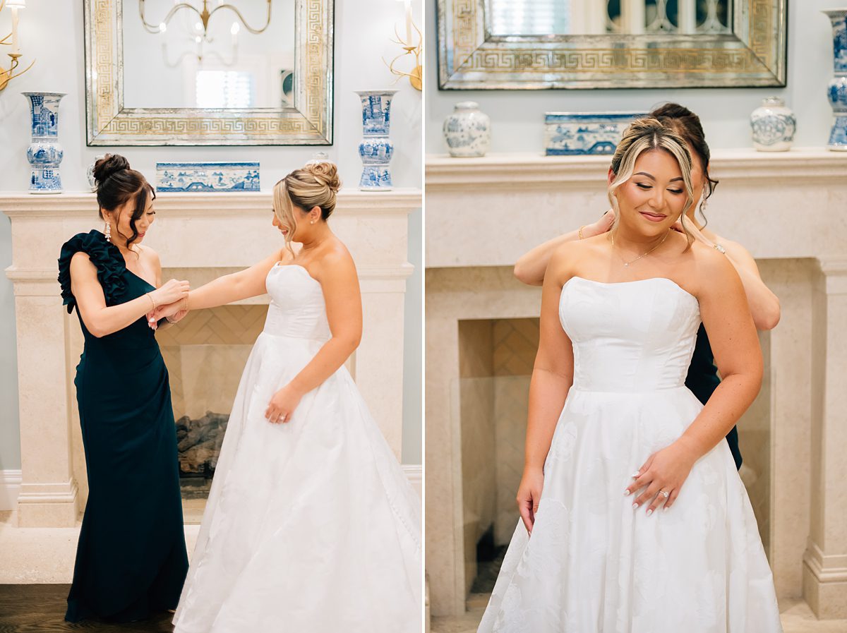 bride getting ready Pelican Club wedding Jupiter Florida