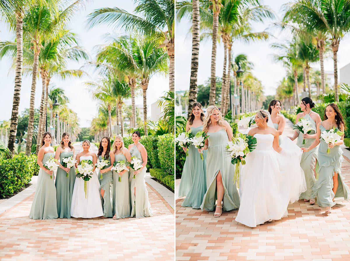 bridal party portraits Pelican Club wedding
