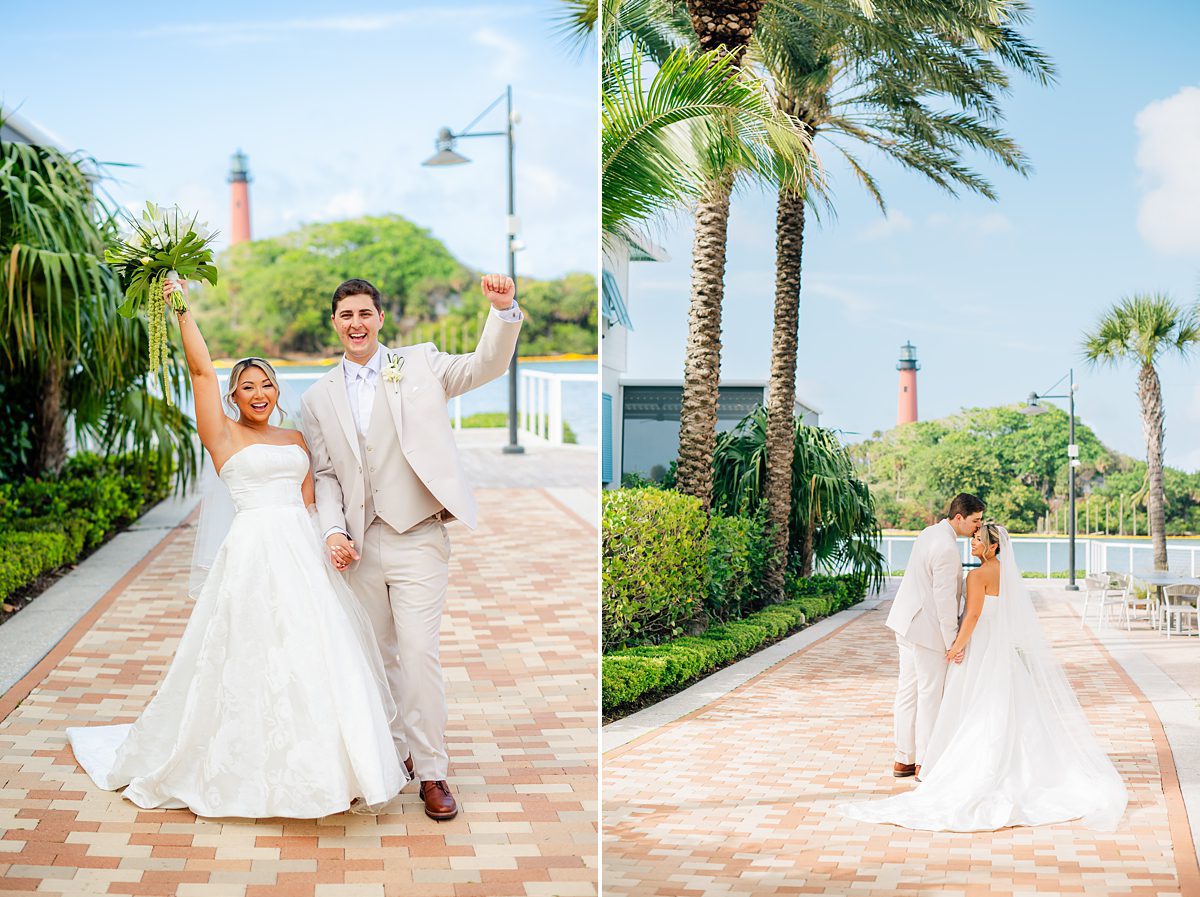 waterfront wedding portraits Pelican Club Jupiter FL