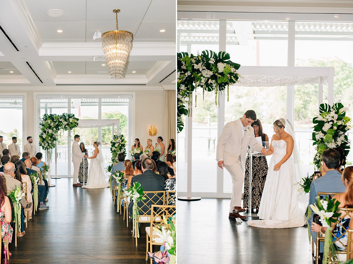 waterfront ceremony Pelican Club wedding venue Jupiter FL