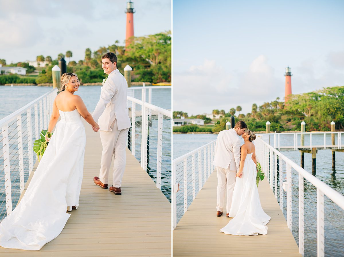 waterfront wedding photos Pelican Club Jupiter FL