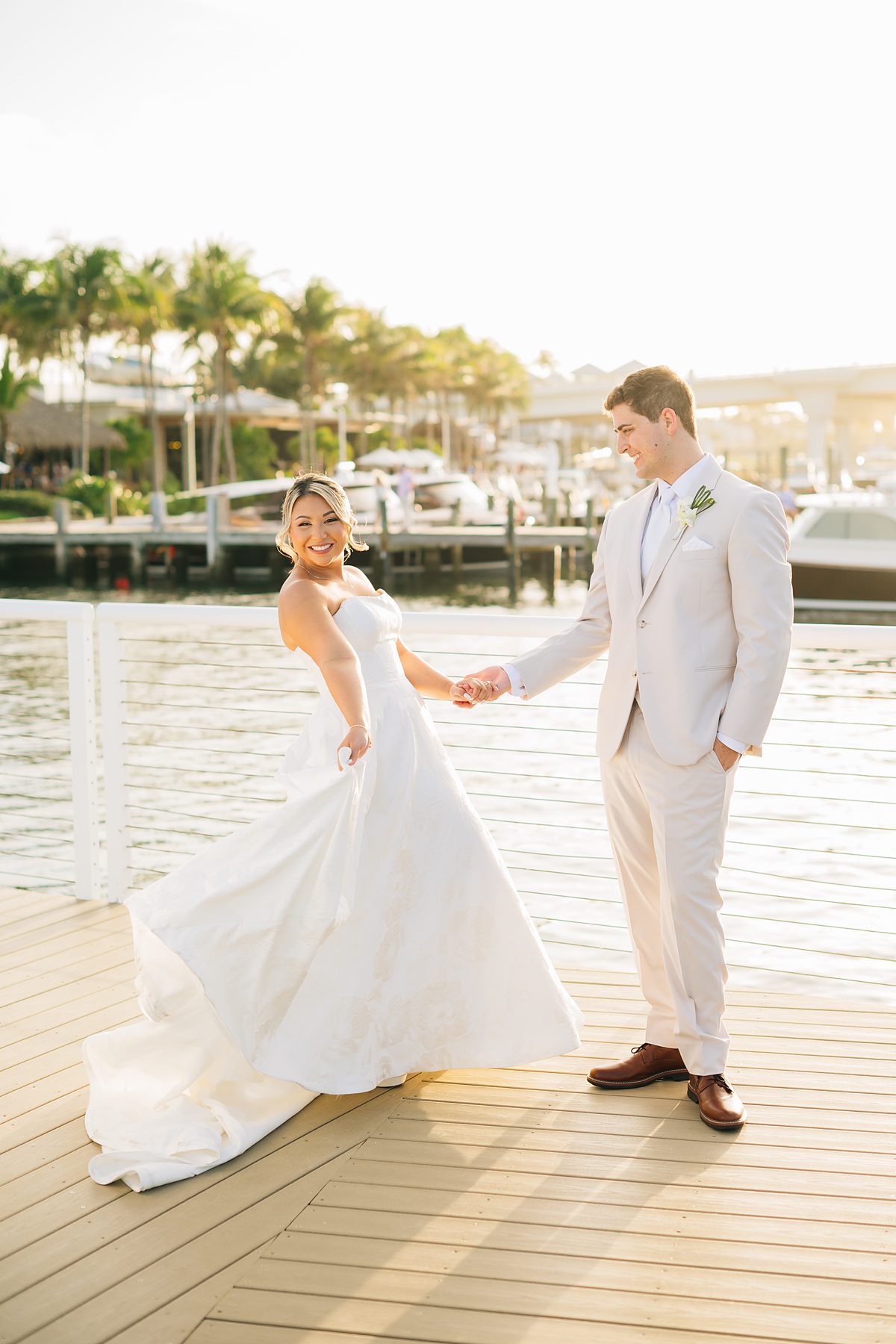 golden hour couple portraits Pelican Club wedding