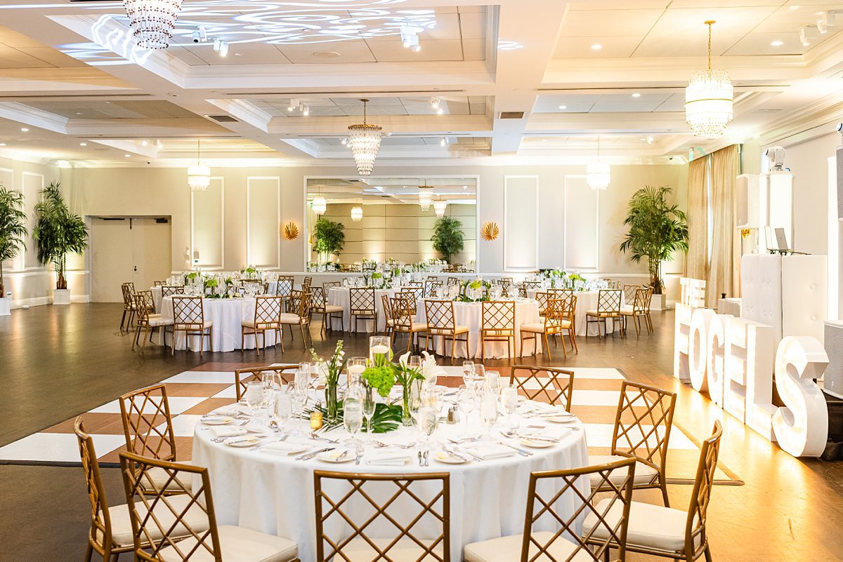 reception details Pelican Club wedding South Florida