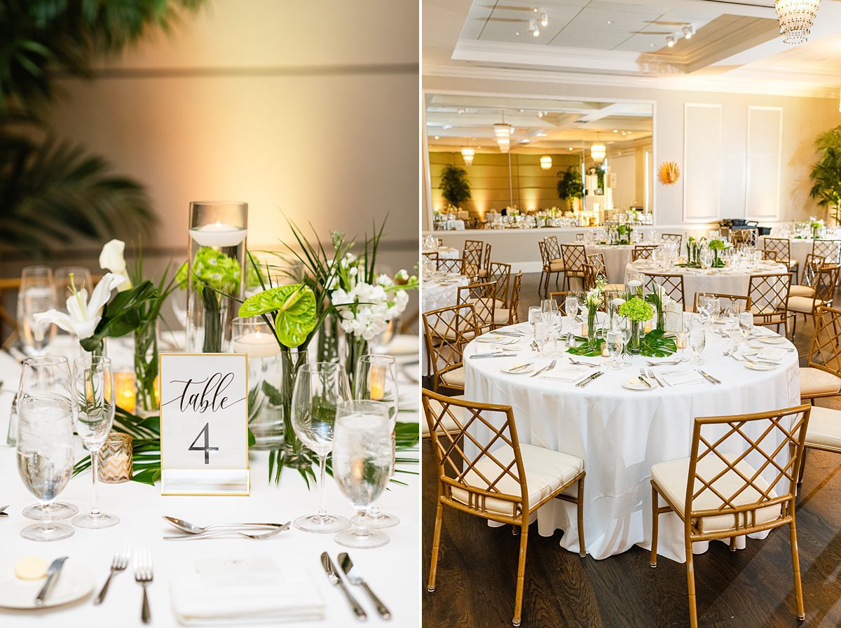 elegant coastal wedding decor Pelican Club Jupiter FL