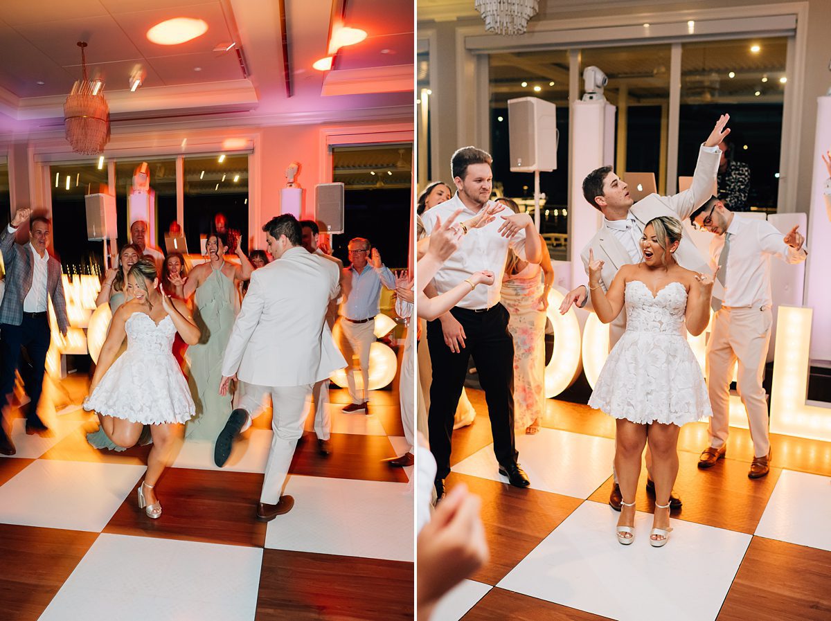 fun wedding reception Pelican Club